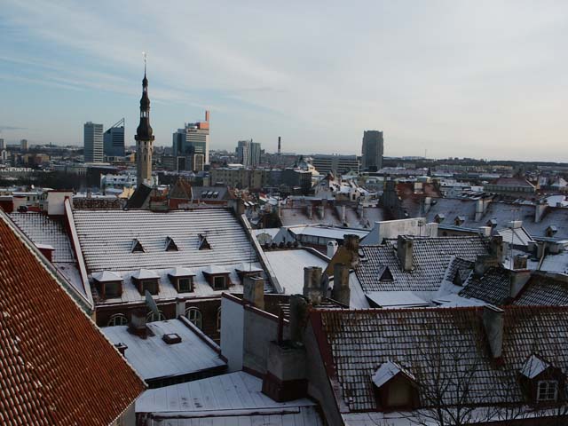 Sur les toits de Tallinn