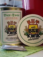 Close-up Bier-Dose - the product is called BIER KWIK